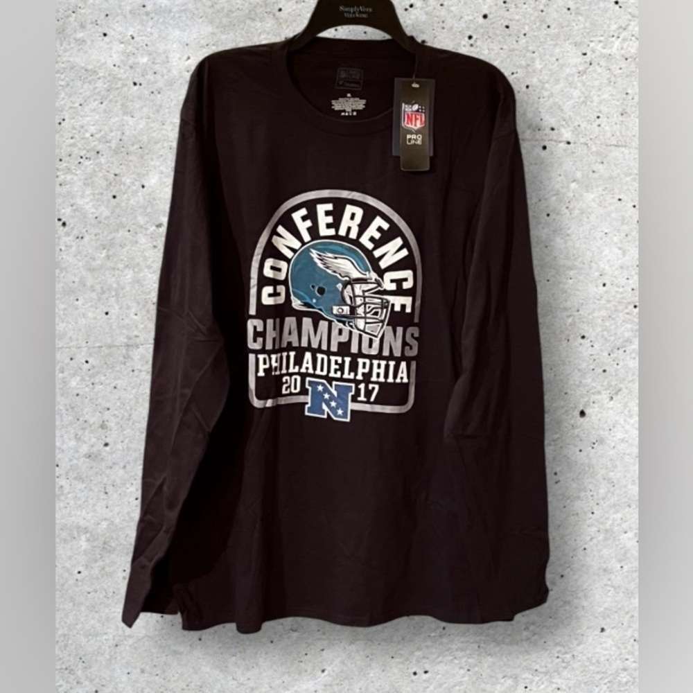 NWT Fanatics Men NFL Phila Eagles 2017 Nat'l Conference Champions